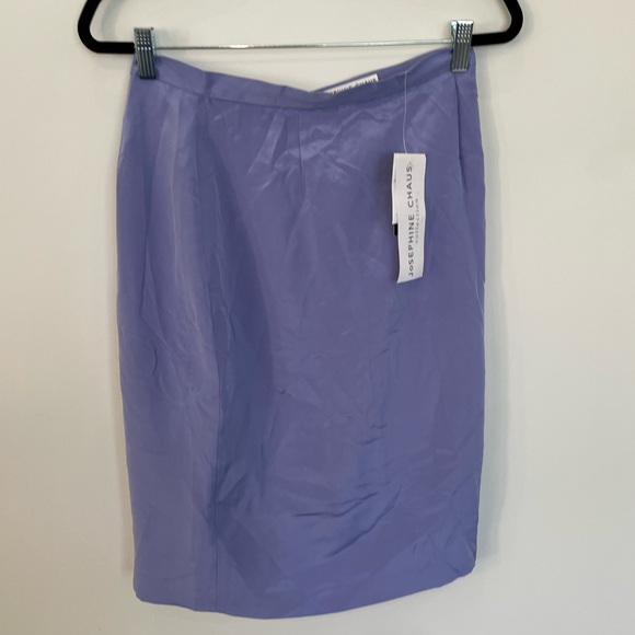 JOSEPHINE CHAUS 100% Silk Pencil Skirt Lavender Women’s Size 10 NWT - Picture 2 of 6